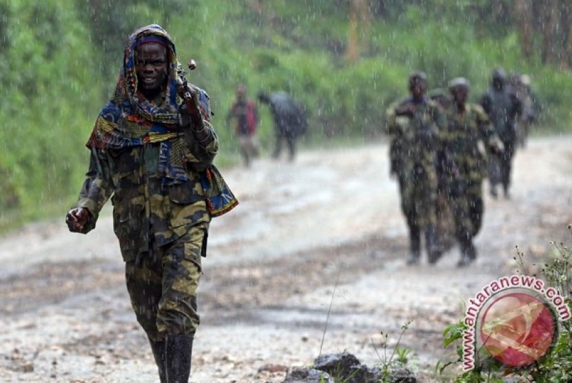 Salah satu tentara pemberontah di Kongo