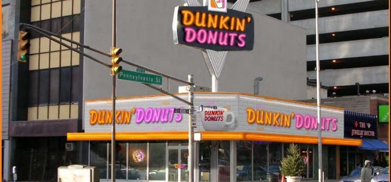 Salah satu toko Dunkin Donuts di Jalan Pennsylvania, AS 