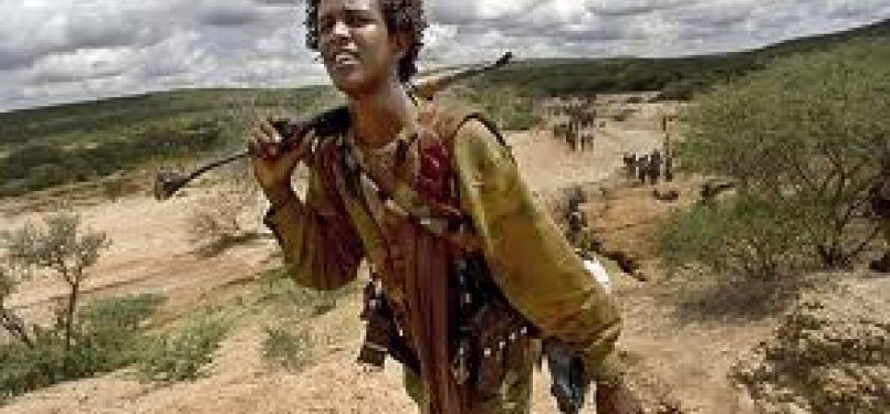 Salah seorang milisi ONLF di Somalia.