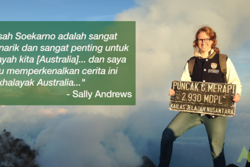 Sally Andrews dari Australia menciptakan lagu berjudul 