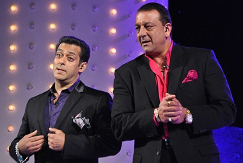 Salman Khan dan Sanjay Dut.