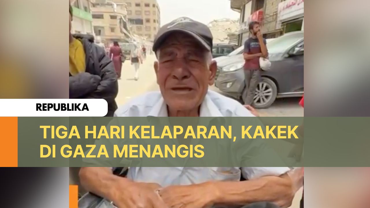 Sameer, seorang kakek di Gaza. Gaza kini menghadapi “kelaparan nyata” dengan banyak warga yang mulai meninggal karena kelaparan. 