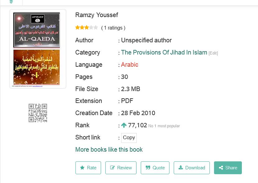 Sampul buku yang dipakai Israel untuk mengaitkan Hamas dengan Alqaeda