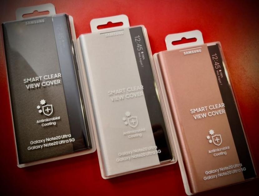 Samsung akan menawarkan flip cover case yang memiliki lapisan antimikroba untuk Galaxy Note20 Ultra 5G.