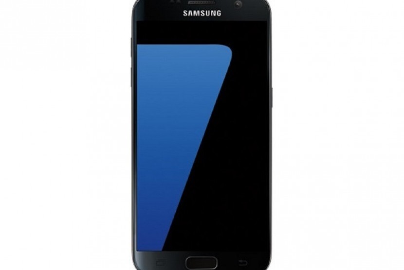 Samsung Galaxy A hitam. 