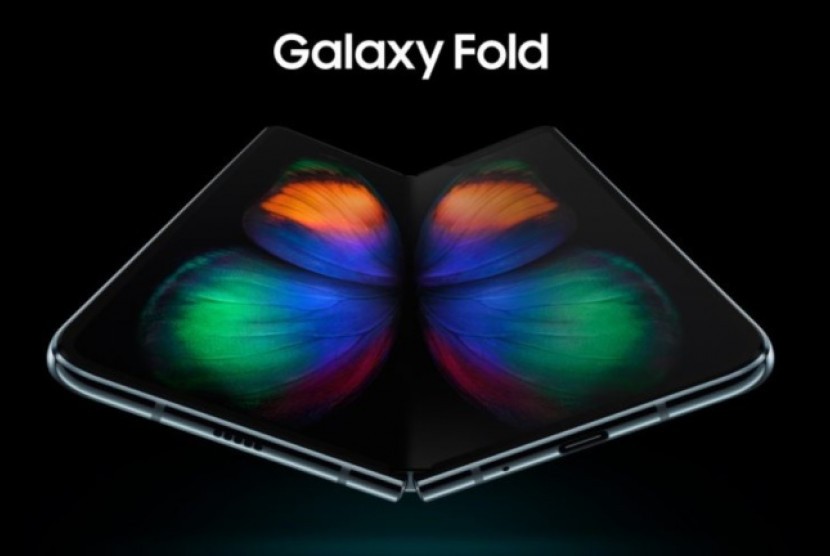 Infografis kecil yang menunjukkan desain Samsung Galaxy Fold 2 bocor (Foto: ilustrasi Samsung Galaxy Fold 2)