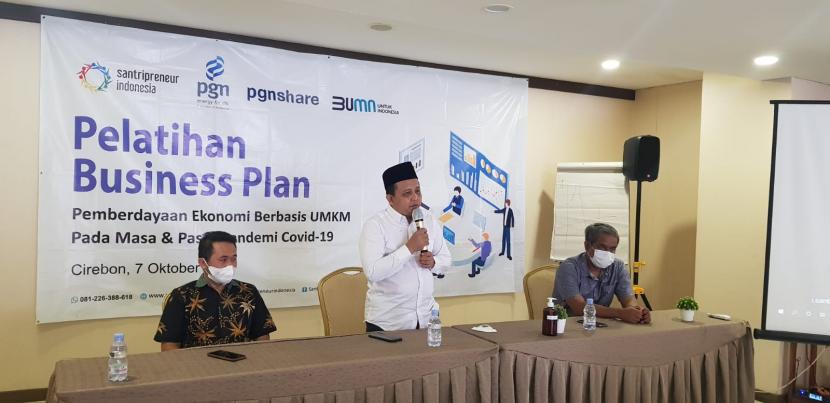 Santripreneur Indonesia menggelar pelatihan tentang busniness plan yang diikuti oleh 30 pelaku UMKM di Cirebon dan sekitarnya, Kamis (7/10).