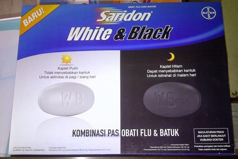 Saridon black and white
