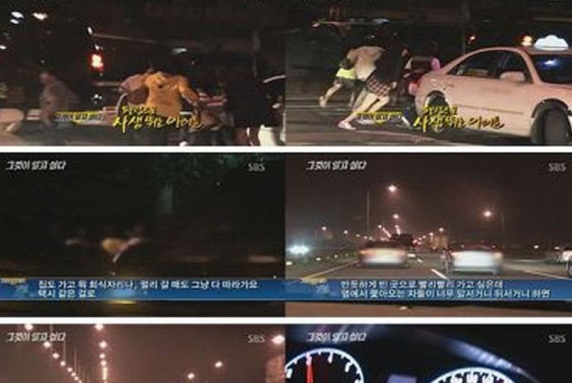 Sasaeng yang mengikuti mobil idola dengan Sae-Tax.