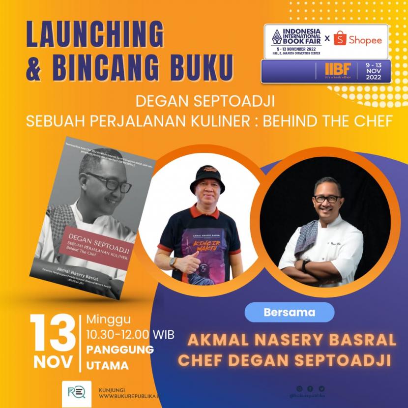 Sastrawan Akmal Nasery Basral meluncurkan buku terbaru di ajang IIBF (Indonesia International Book Fair) yang berlangsung pekan ini, 9-13 November 2022, di Jakarta Convention Center. Penerima Penghargaan National Writer