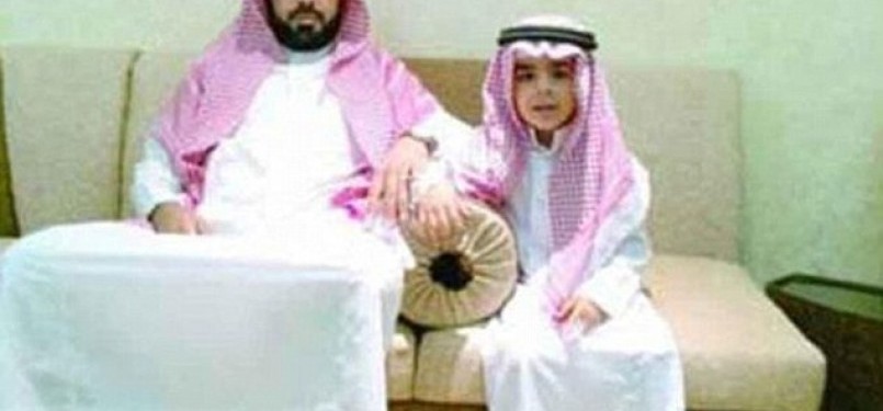 Saud bin Nasser Al Shahry dan anak yang akan dijualnya