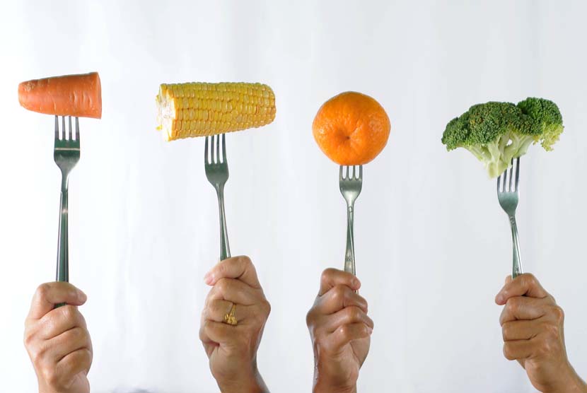 Sayur dan buah makanan yang Sehat (ilustrasi).
