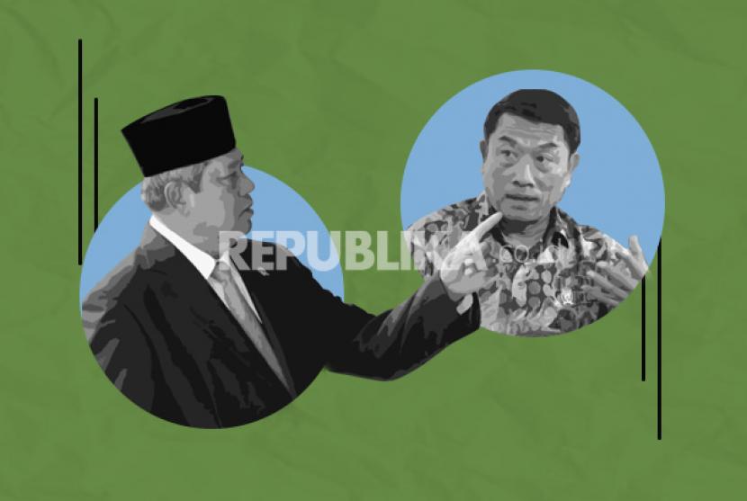Soal KLB Demokrat, Kemenkumham Belum Dapat Informasi. Foto: SBY dan Moeldoko