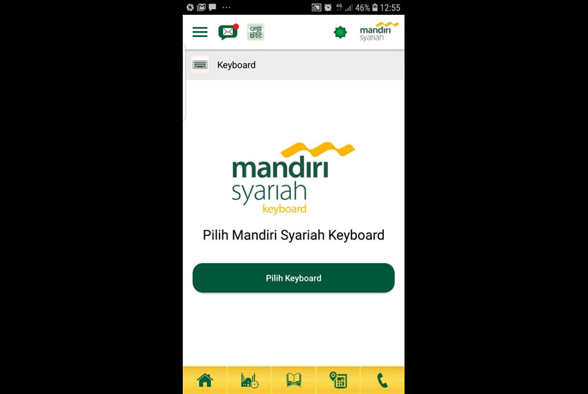 Screenshoot fitur baru Mandiri Syariah Keyboard.