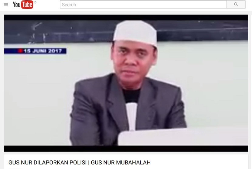 Screenshoot video Gus Nur Dilaporkan