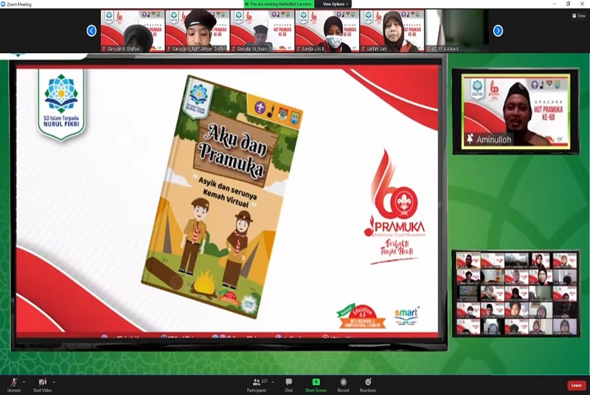 SDIT Nurul Fikri meluncurkan sebuah buku kumpulan cerita karya siswa yang berjudul Aku dan Pramuka, Asyik dan Serunya Kemah Virtual.