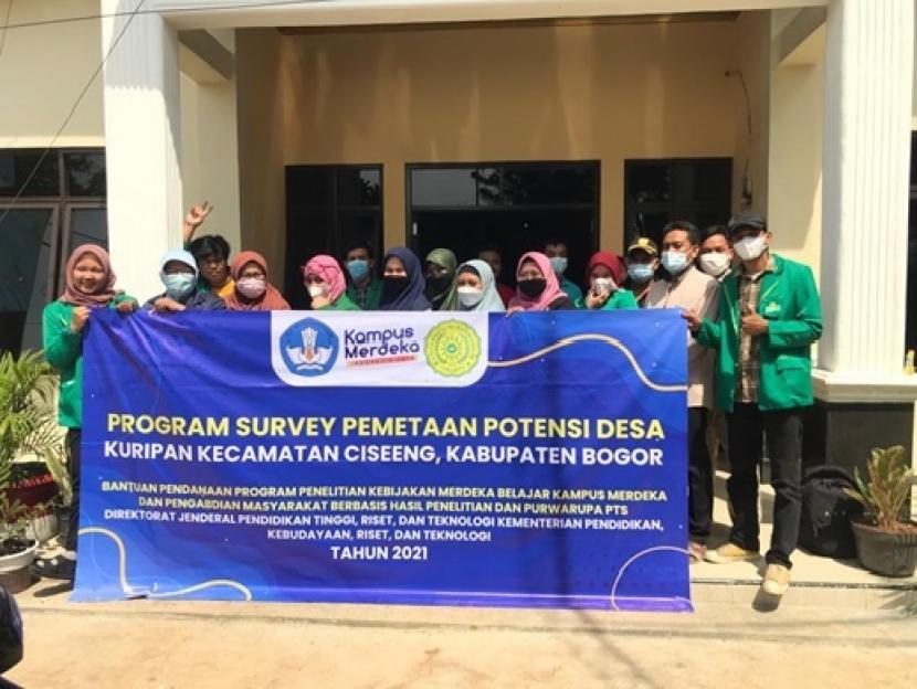 Sebagai bagian dari kegiatan program Merdeka Belajar Kampus Merdeka (MBKM), Universitas Muhammadiyah Jakarta (UMJ) melakukan survey langsung kegiatan pengabdian masyarakat (Abdimas)kepada masyarakat desa kuripan, Kecamatan Ciseeng, Bogor, Jawa Barat.