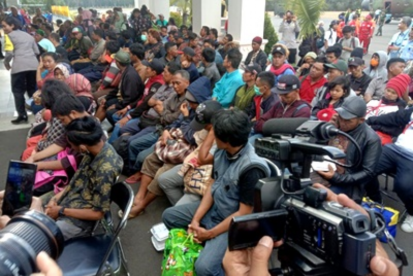 Sebanyak 120 penyintas Wamena Papua yang berasal dari Jawa Timur tiba di Malang.