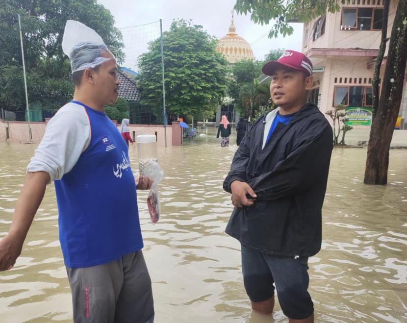 Sebuah pesantren di Kecamatan Cijulang, Kabupaten Pangandaran, terendam banjir, Rabu (26/10/2022). 
