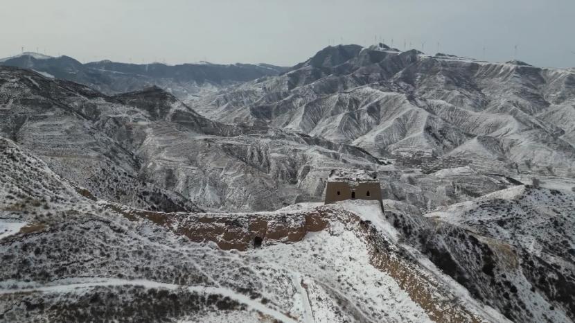 Sebuah resor ski yang dibangun di kaki Tembok Besar Guangwu di Shanxi