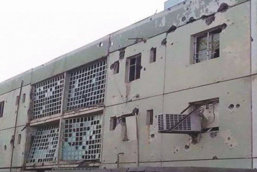 Sebuah sekolah yang hancur di Ramadi, Anbar, Irak.