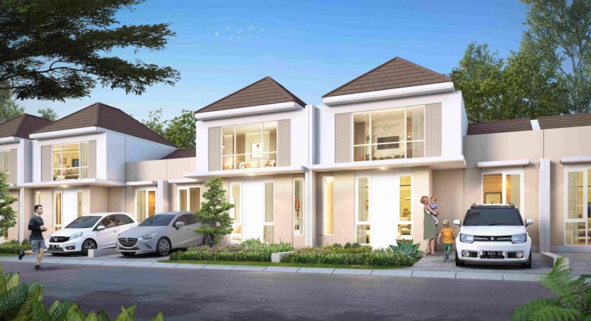 Seiring dengan pemulihan ekonomi, bisnis properti telah bergerak ke tren positif.  Tampak maket  New Aster yang dikembangkan Paramount land di Barat Jakarta