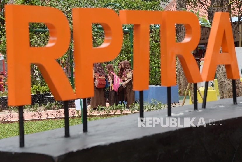 Ruang Publik Terpadu Ramah Anak (RPTRA) Melati di Kelurahan Duri Pulo, Kecamatan Gambir, Jakarta Pusat (Dok). RPTRA akan dibuka secara bertahap dalam masa PSBB transisi.