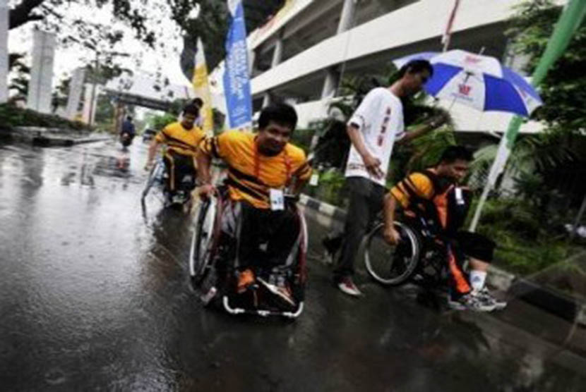 Sejumlah atlet disabilitas Malaysia berlaga di ASEAN Para Games (APG) VI di Solo pada 2011 silam. (ilustrasi)