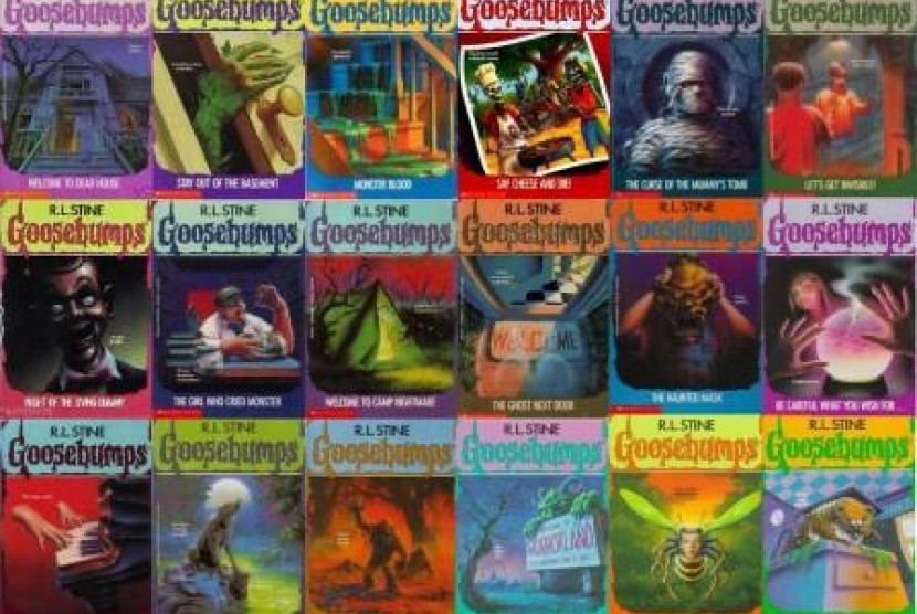 Sejumlah judul buku horor Goosebumps karya RL Stine.
