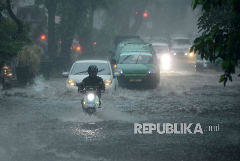 Banjir akibat hujan deras Kota Bandung, ilustrasi