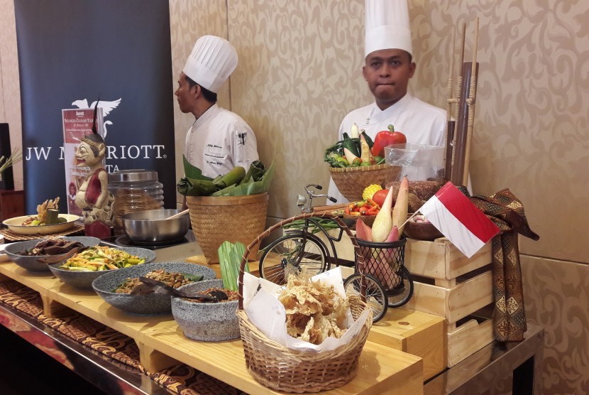 Sejumlah makanan khas Indonesia akan ditampilkan di grup Marriott Internasional di Jakarta menyambut hari kemerdekaan Indonesia di bulan Agustus.