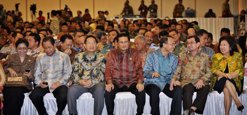 Sejumlah menteri Kabinet Indonesia Bersatu II.