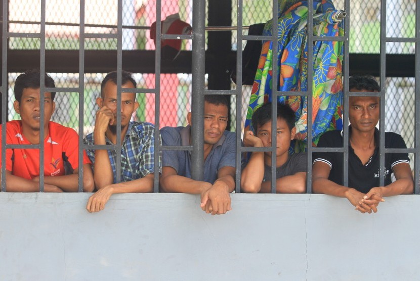 Sejumlah narapidana di Lapas, (ilustrasi). Napi baru di Lapas Tanjung Pandan diwajibkan ikut rapid test dan karantina.