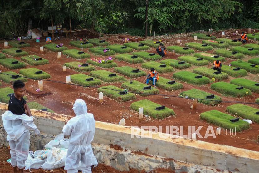 Warga mengeluhkan lokasi perluasan lahan makam Covid-19 TPU Jombang. Ilustrasi TPU Jombang Tangsel 
