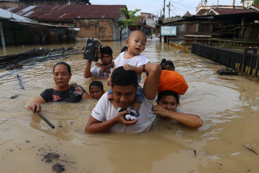Banjir di Medan. (ilsutrasi).