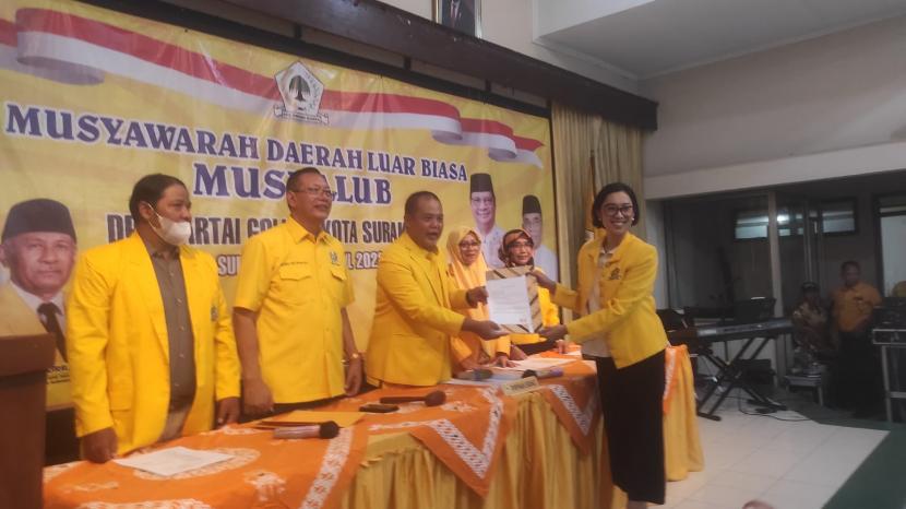 Sekar Krisnauli Tandjung terpilih sebagai Ketua DPD II Partai Golkar Kota Solo pada Musyawarah Daerah Luar Biasa, Senin (17/4/2023).