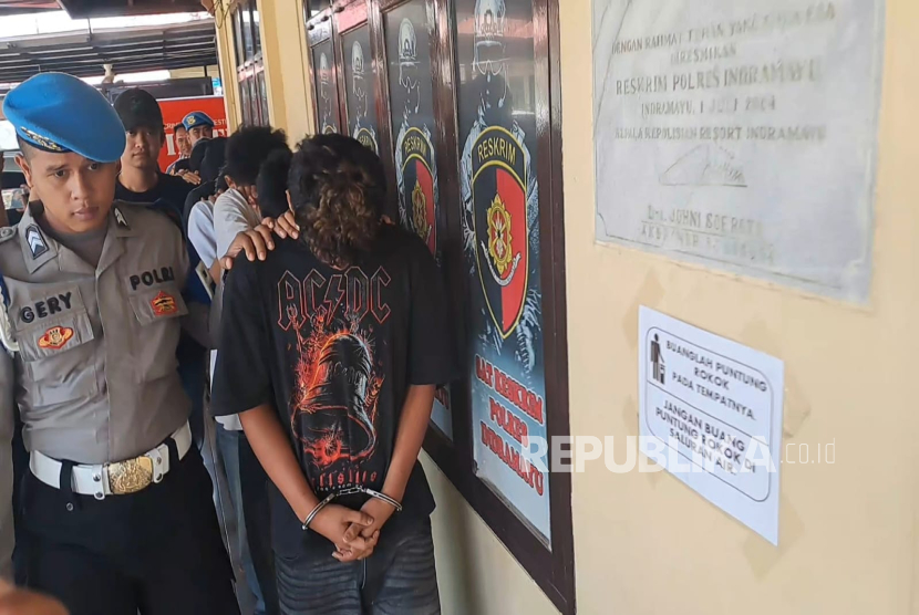 Sekelompok remaja yang mengeroyok pelajar smp hingga tewas ditangkap Polres Indramayu