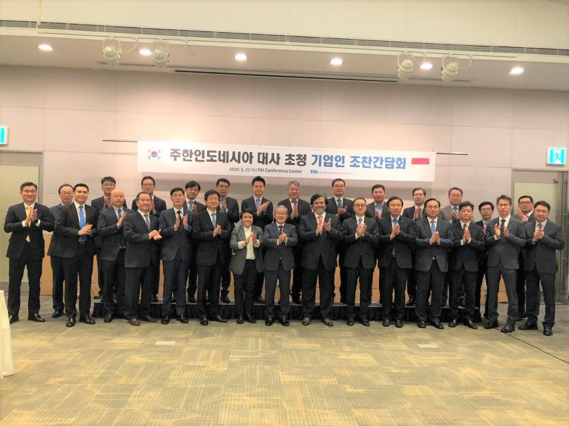 Sekitar 25 pebisnis dan konglomerat Korsel menghadiri acara dengan KBRI Seoul.