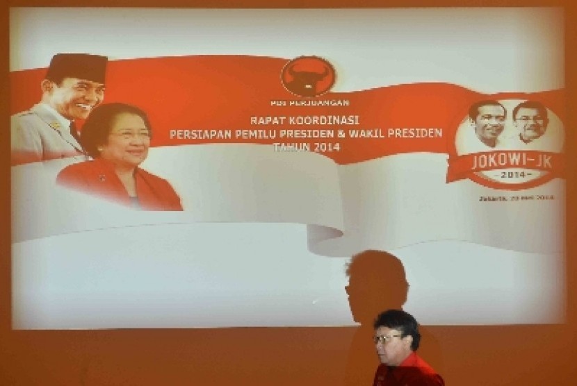 Sekjen PDI Perjuangan, Tjahjo Kumolo saat menghadiri Rapat Koordinasi Nasional PDIP di Jakarta, Selasa (20/5).