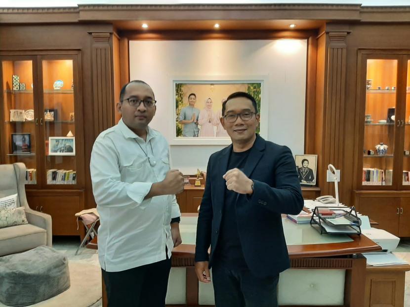 Sekjen Rekat Indonesia Heikal Safar bersama Gubernur Jawa Barat M Ridwan Kamil.