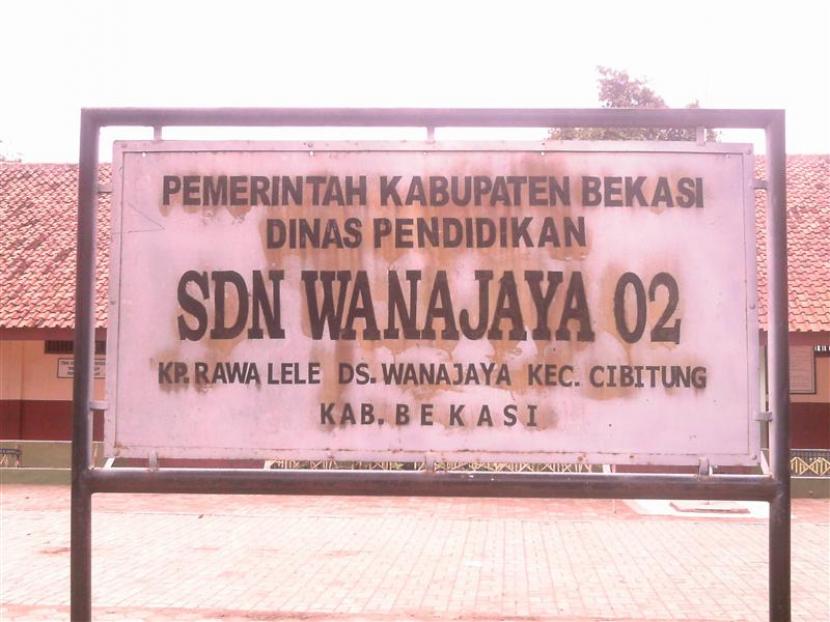 Sekolah Dasar Negeri (SDS) Wanajaya 02 di Kecamatan Cibitung, Kabupaten Bekasi, Jawa Barat.