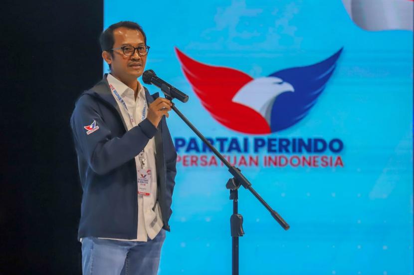 Sekretaris Jenderal DPP Partai Persatuan Indonesia (Perindo) Ahmad Rofiq. Sekjen Perindo sebut elektabilitas makin naik menjadi penyemangat untuk double digit.