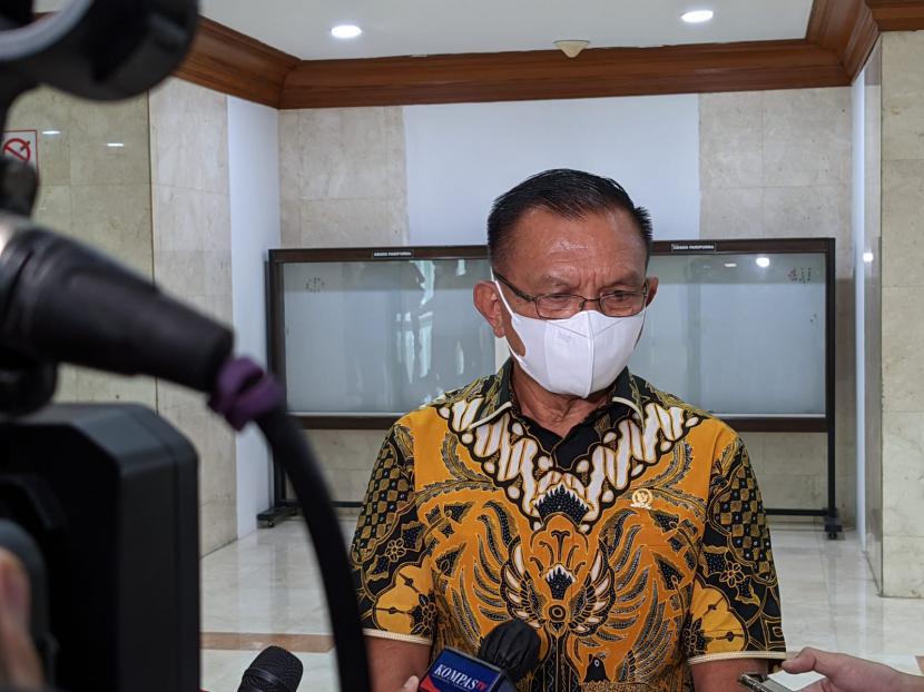 Sekretaris Jenderal Partai Golkar, Lodewijk Paulus di Gedung Nusantara II, Kompleks Parlemen, Jakarta, Kamis (26/8).