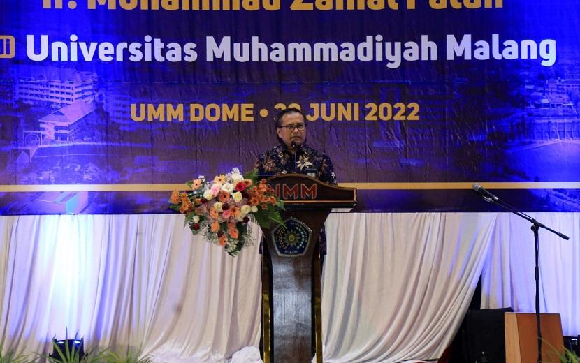 Sekretaris Jenderal (Sekjen) PUPR Ir Mohammad Zainal Fatah pada acara Stadium General yang dilaksanakan oleh Universitas Muhammadiyah Malang (UMM) pada Senin (20/6/2022).