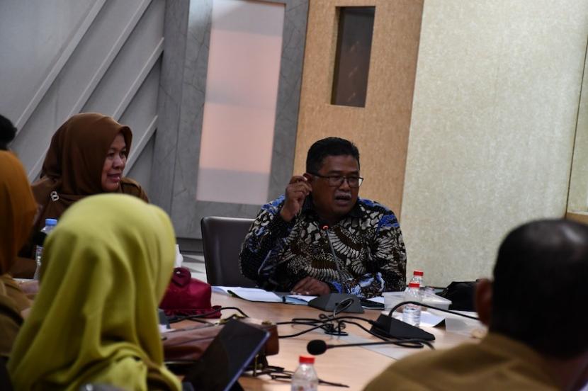 Sekretaris Komisi 1 DPRD Jawa Barat (Jabar) Sadar Muslihat melakukan kunjungan kerja ke Kantor Badan Kepegawaian dan Pengembangan Sumber Daya Manusia (BKPSDM) Kabupaten Bandung Barat, Jabar, Senin (24/7/2023).