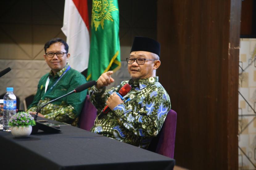 Sekretaris Umum Pimpinan Pusat Muhammadiyah, Prof Abdul Muti, pada sesi materinya dalamDarul Arqam Top Manager Perguruan Tinggi Muhammadiyah dan Aisyiyah, 29 Juni lalu. 