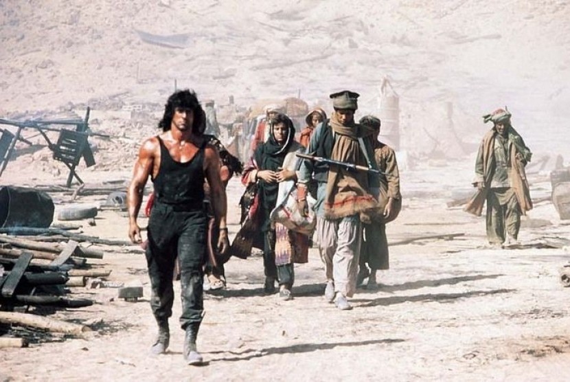 Sekuel film Rambo produksi Hollywood. Terlihat Rambo bertempur dengan para thaliban di perang Afghanistan ketika melawan Uni Soviet.