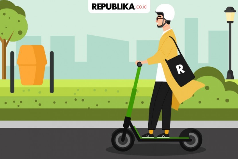 Skuter listrik (ilustrasi). Kemenhub tengah menyiapkan regulasi penggunaan personal mobility device yang mencakup skuter listrik, hoverboard, otoped, dan unicycle.