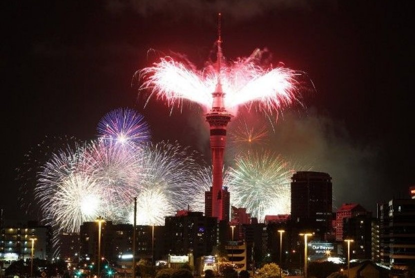 Selandia Baru menjadi negara pertama di dunia yang memasuki tahun baru 2016.