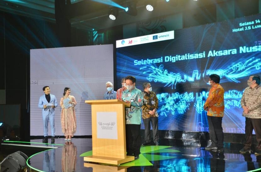 Selebrasi Digitalisasi Aksara Nusantara  yang digelar Kementerian Komunikasi dan Informatika (Kemenkominfo) dan Pengelola Nama Domain Internet Indonesia. Selasa (14/12)